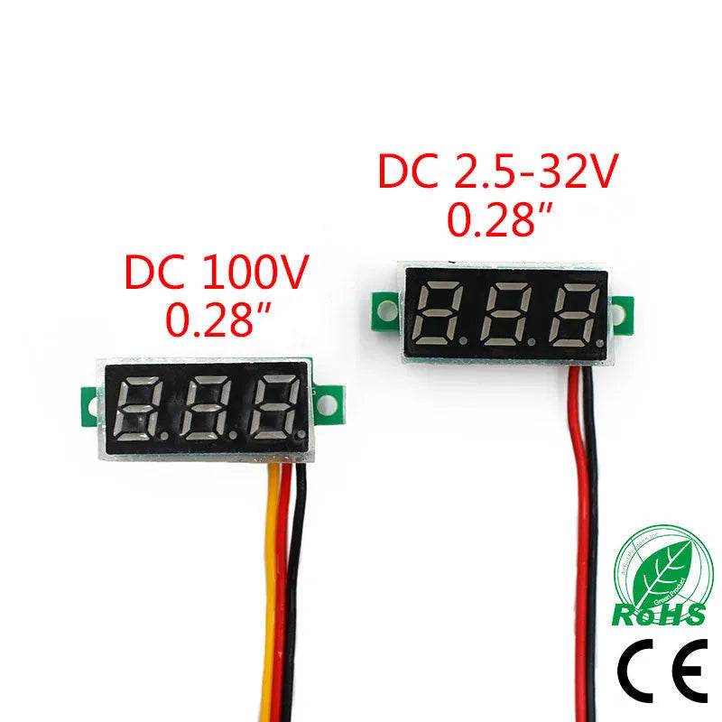 0.28 Ultra-small DC Voltmeter Digital LED Display Adjustable - Velora