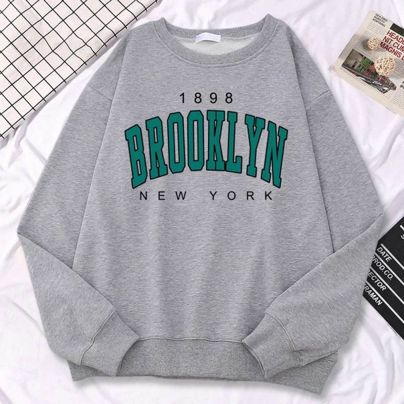 Autumn Kawaii Womens Sweatshirts 1898 Brooklyn - Velora