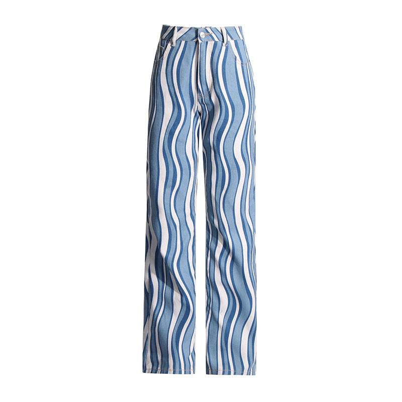 Personality Wave Denim Suit Female - Velora