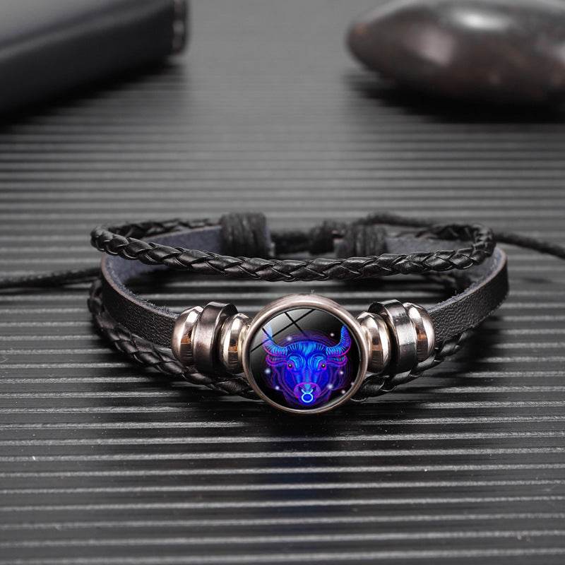 Zodiac Constellation Bracelet Braided Design Bracelet For Men Women Kids - Velora