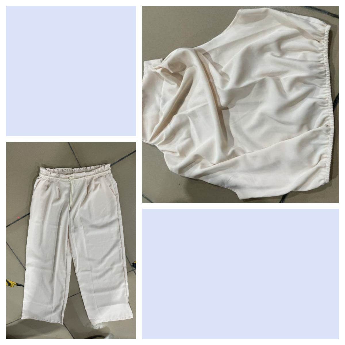 Summer Suits Casual Sleeveless Midriff-baring Top And Wide Leg Pants 2pcs Set Womens Clothing - Velora