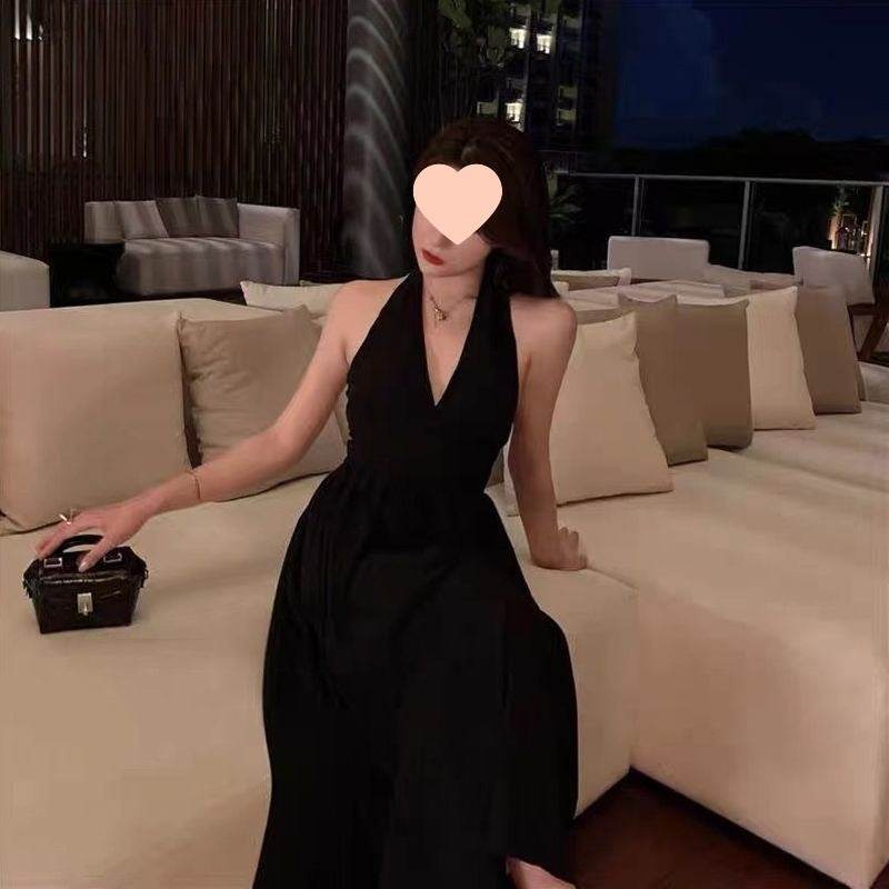 Hepburn Style Light Luxury Socialite Scheming Black Long Black Dress French Sexy Dress Banquet Party Small Dress - Velora