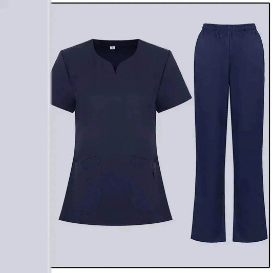 Women Nurse Uniform Female - Hospital Nurse Costume - V Neck Top Pants Set - Velora