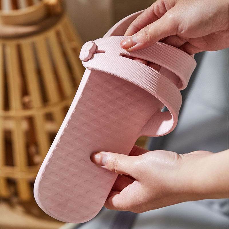 Folding Travel Slippers Hotel House Shoes Removable Non-slip Bathroom Slippers Summer Unisex Slides - Velora