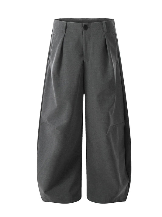 Men's High Waist Pleated Curved Pants - Velora