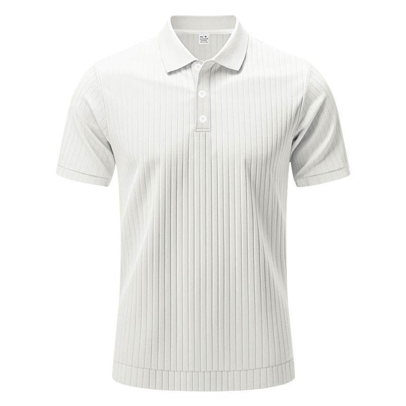 Sunken Stripe Quick-drying Ice Silk Short Sleeve - Velora