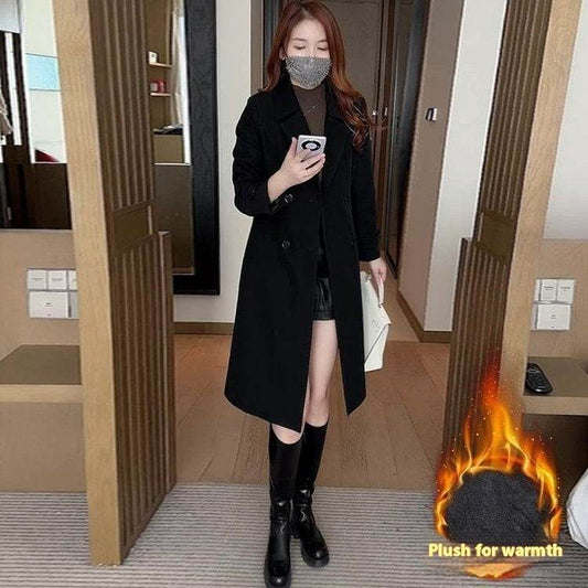 Korean Style Elegant Elegant Graceful Trench Coat - Velora