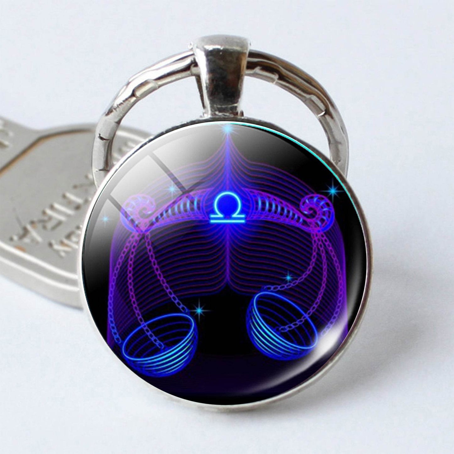 Twelve Constellation Time Stone Metal Keychains - Velora
