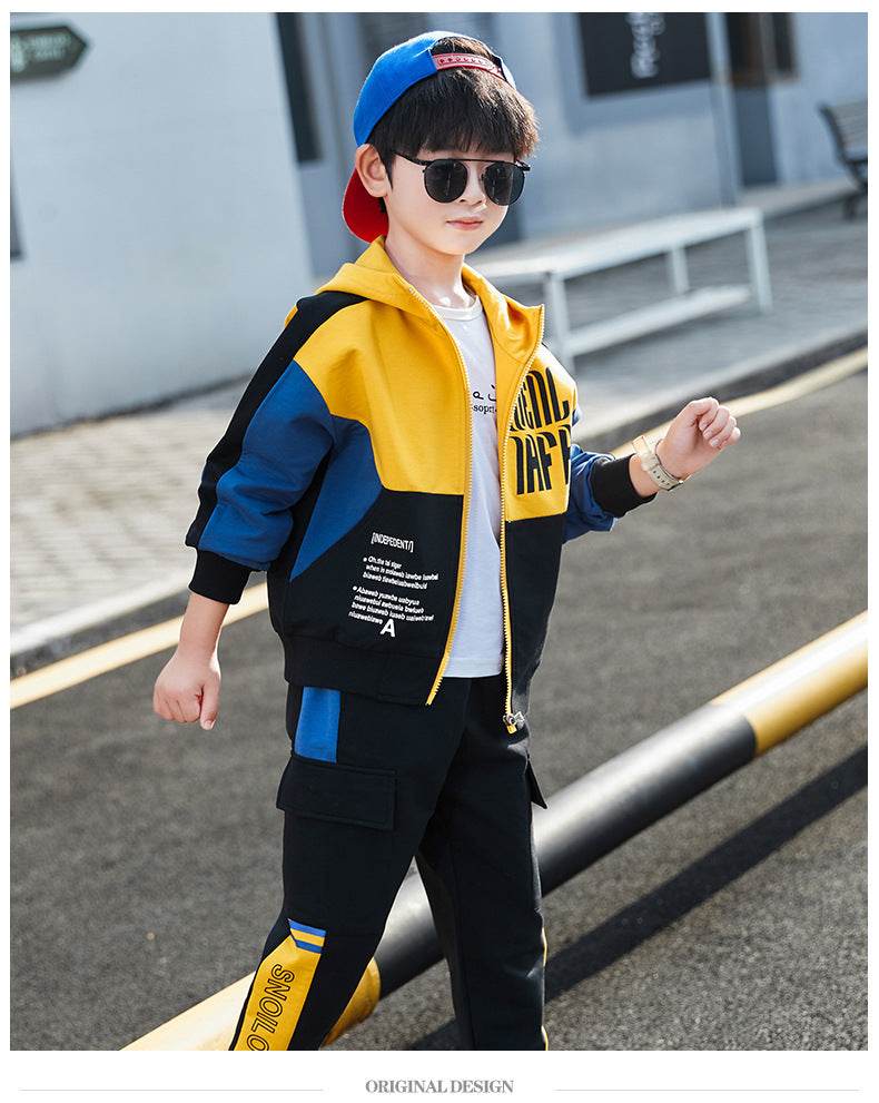 Boys Spring Clothing Sports Jacket Trousers Suit - Velora
