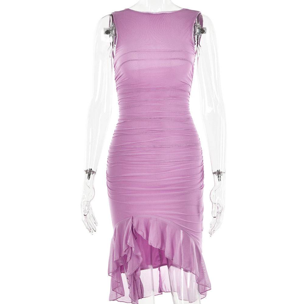 Summer Slim Skinny Sleeveless Dress For Women Fashion Party Club Dresses - Velora