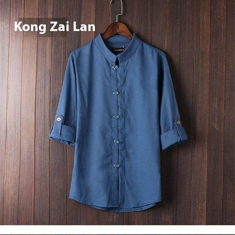Men's Linen Vintage Plus Size Shirt - Velora