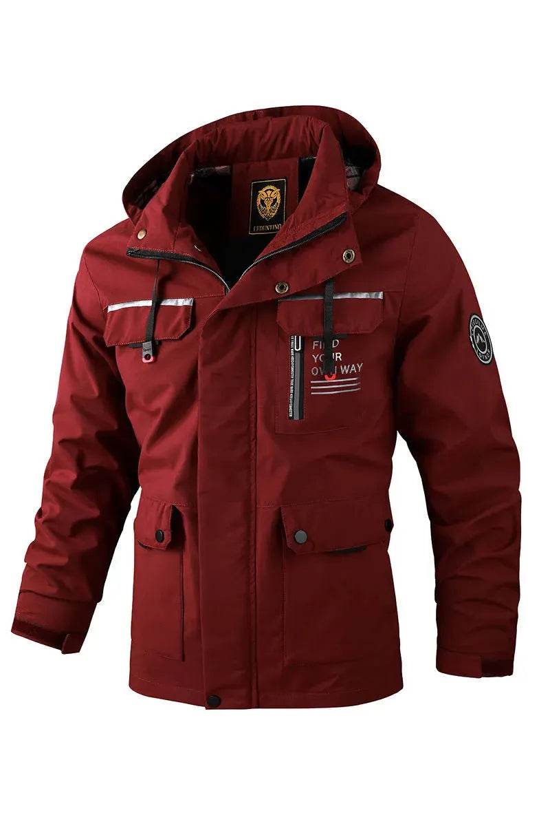 Men's Assault Jacket Spring And Autumn Thin Single Layer Waterproof Windbreaker Outdoor Sports Cargo Coat - Velora