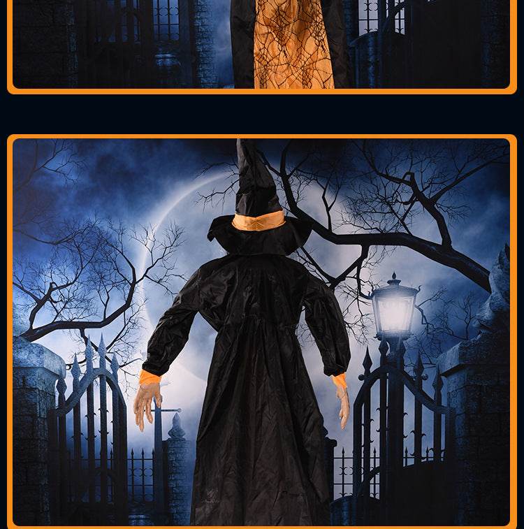 Halloween Voice-activated Horror Electric Witch Toy Ghost Festival Bar Outdoor Decorations Arrangement Props - Velora
