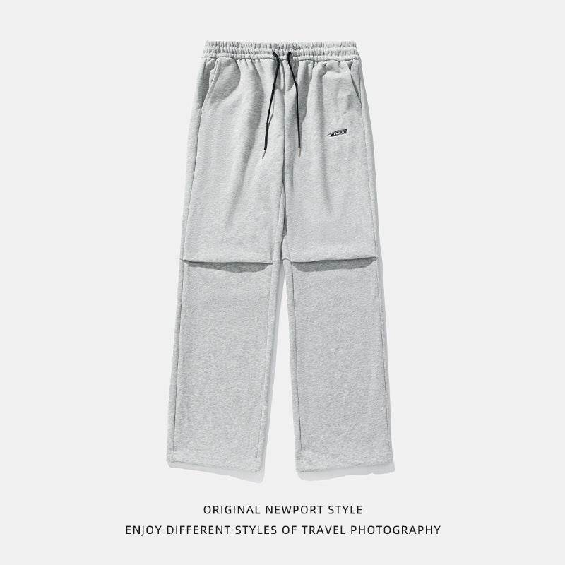 Split Pleated Design Casual Pants Autumn And Winter Embroidery - Velora