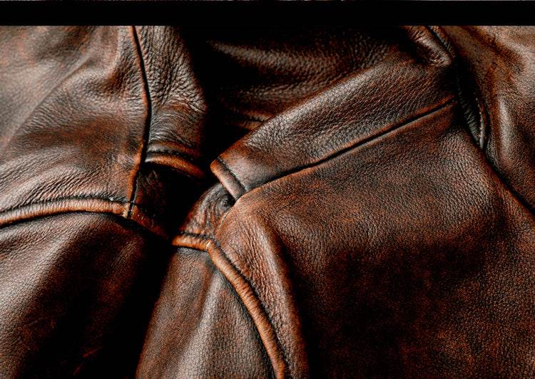 Motorcycle Short Stone Grinding Worn Coat - Velora