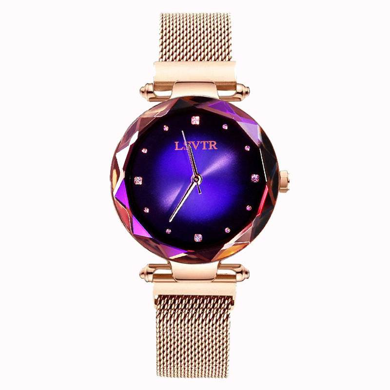 Women's Starry Quartz Lazy Magnet Strap Iron-absorbing Watch - Velora