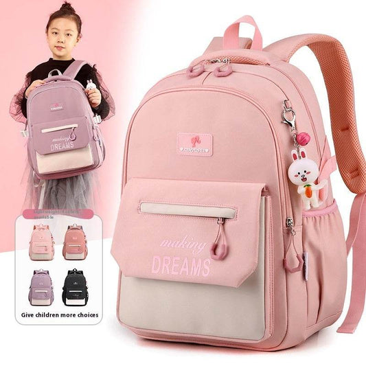 Kids’ Contrast Colour Schoolbag – Large Capacity bACKPACK - Velora