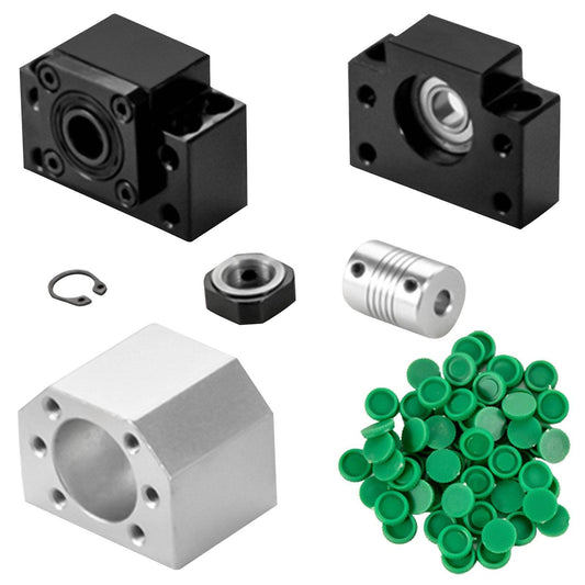 1Pcs RM1605-1000mm Ballscrew With BF12 BK12 Kit, Coupling, Slide Blocks Linear Guide Rail Set For DIY CNC Routers Lathes Mills - Velora