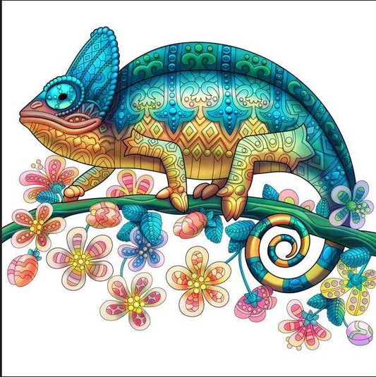 Each Piece Is Animal Shaped Christmas Gift Colorful Elephant Turtle Wooden Jigsaw Puzzles - Velora