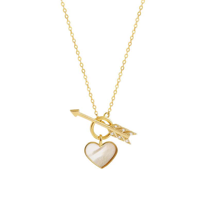 Romantic Heart Necklace Copper Zircon Pendant Necklace for women - Velora