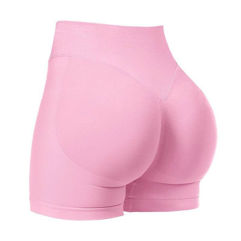 High Waist Yoga Shorts Tight Hip Raise Seamless Quick-drying Pants For Sports Fitness - Velora