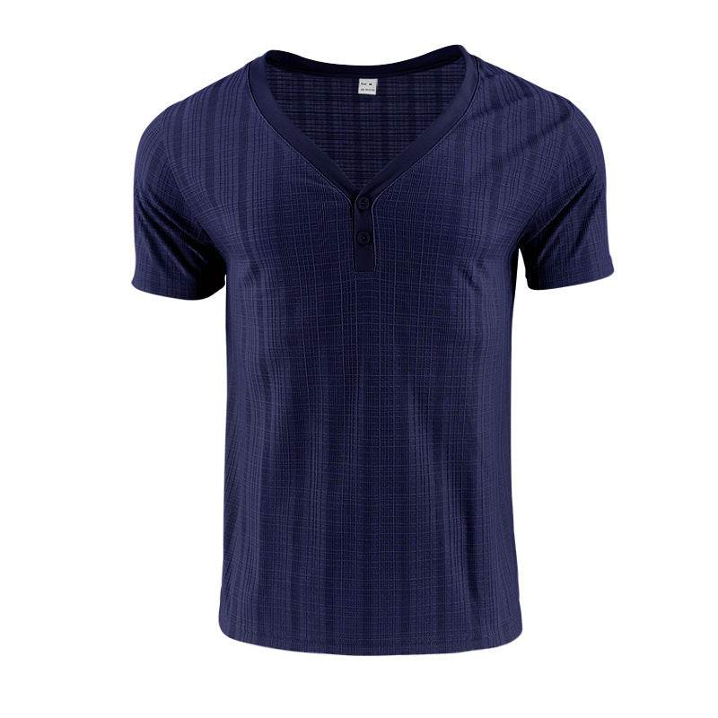 American Summer Men's V-neck Loose Breathable Short Sleeve - Velora