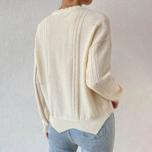 Women's Fashionable Irregular Bottoming Sweater - Velora