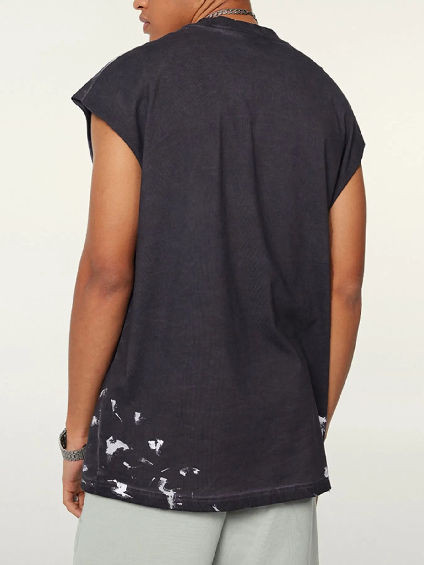 Men's Distressed Round Neck Tank - Velora