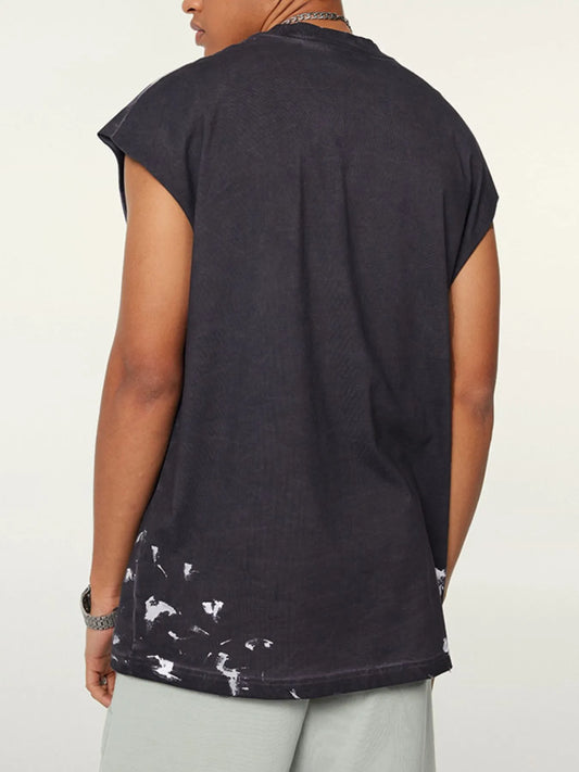 Men's Distressed Round Neck Tank - Velora
