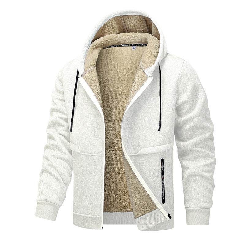 Men's Fashion Lambswool Thickened Coat Sweatshirt - Velora