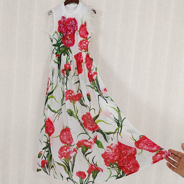 Fashionable Retro Formal Dress Roses - Velora