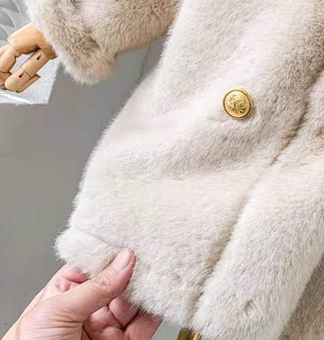 Children's Luxury Light Luxury Fur Coat - Velora