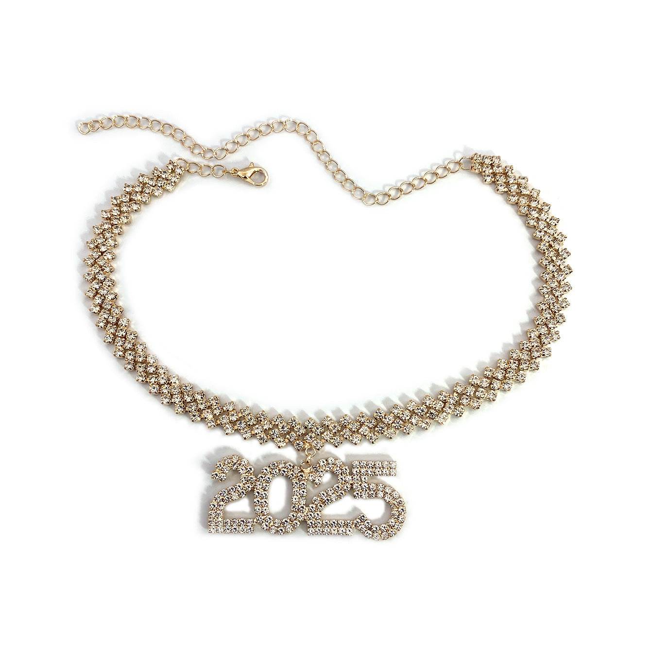 Hip Hop Rhinestone Pendant Necklace For Women - Velora