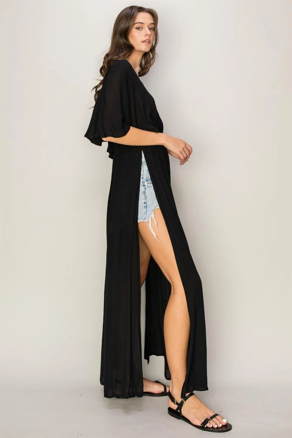 HYFVE Tie Back Maxi Split Cover Up Dress - Velora