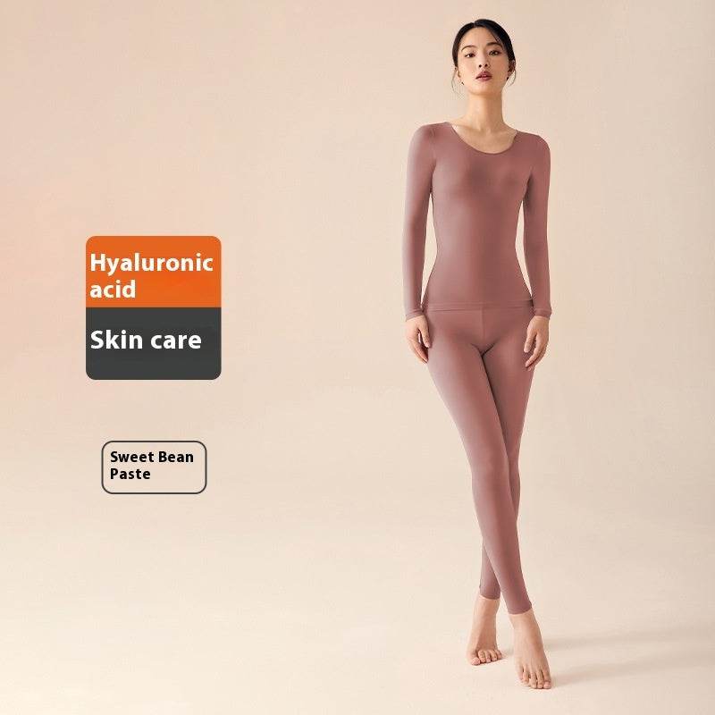 Hyaluronic Acid Moisturizing Warm Long Sleeves Trousers Heating And Warm-keeping Suit Women - Velora