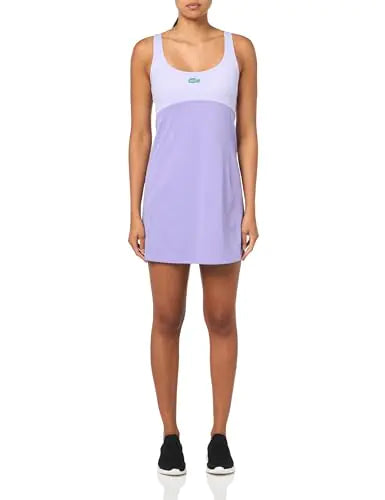 Lacoste X Bandier Womens All Motion Colorblock Dress Lilac Small