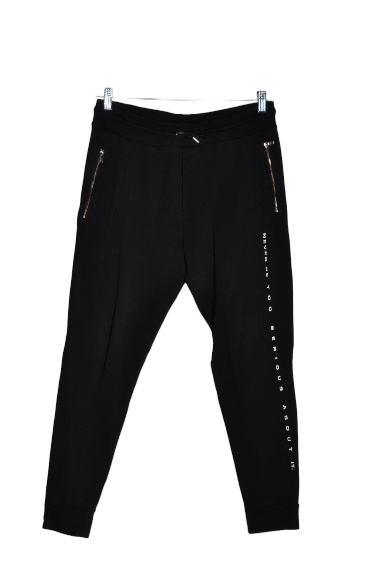 ZARA Women Activewear Joggings Regular fit in Black - L - Velora