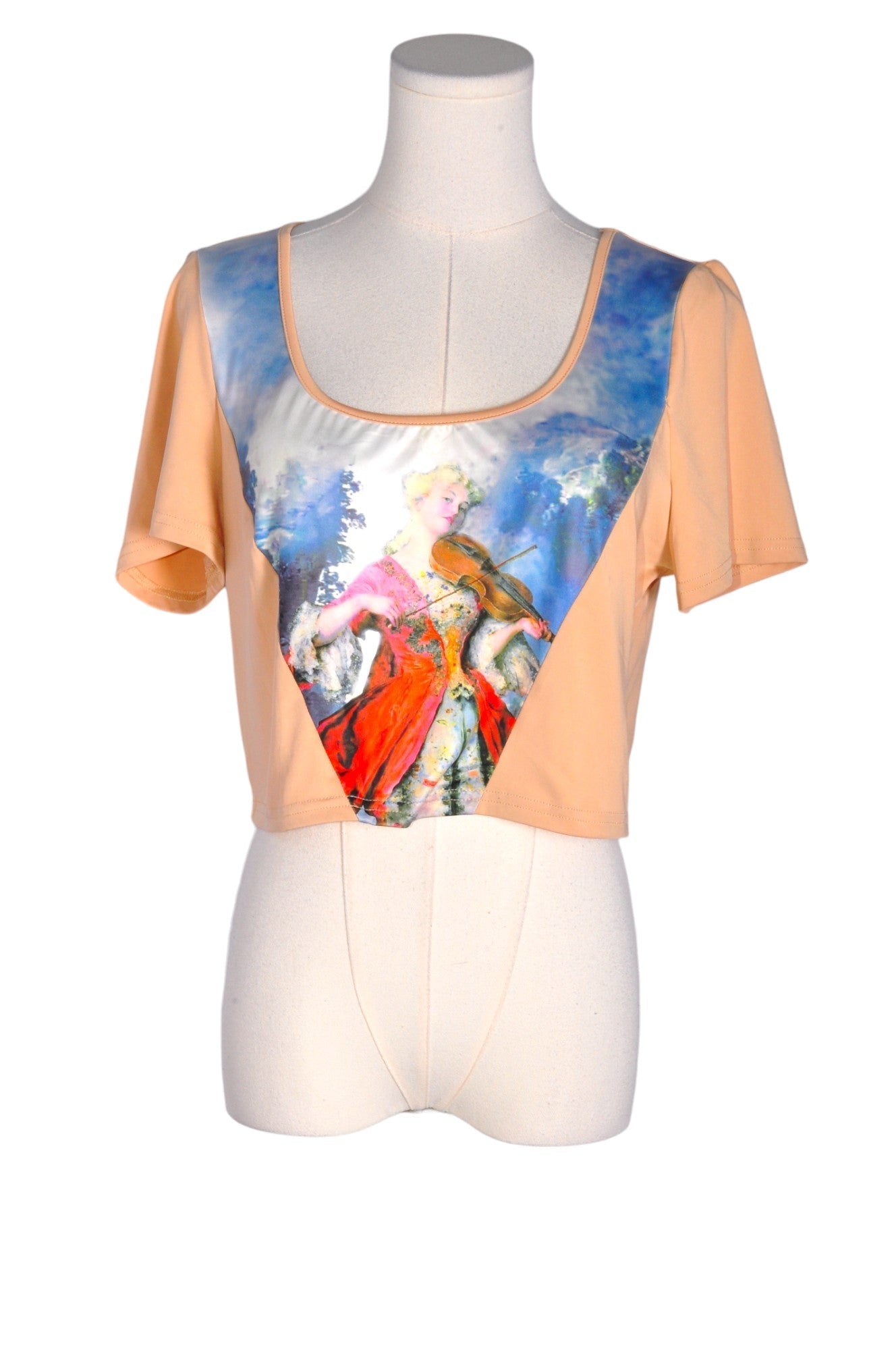 SHEIN Women Crop Tops Regular fit in Beige - XL - Velora