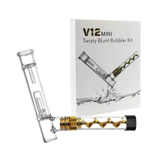V12mini Hookah Set Spiral Pipe Atomizer Pipe Glass Twisty Blunt Smoker - Velora