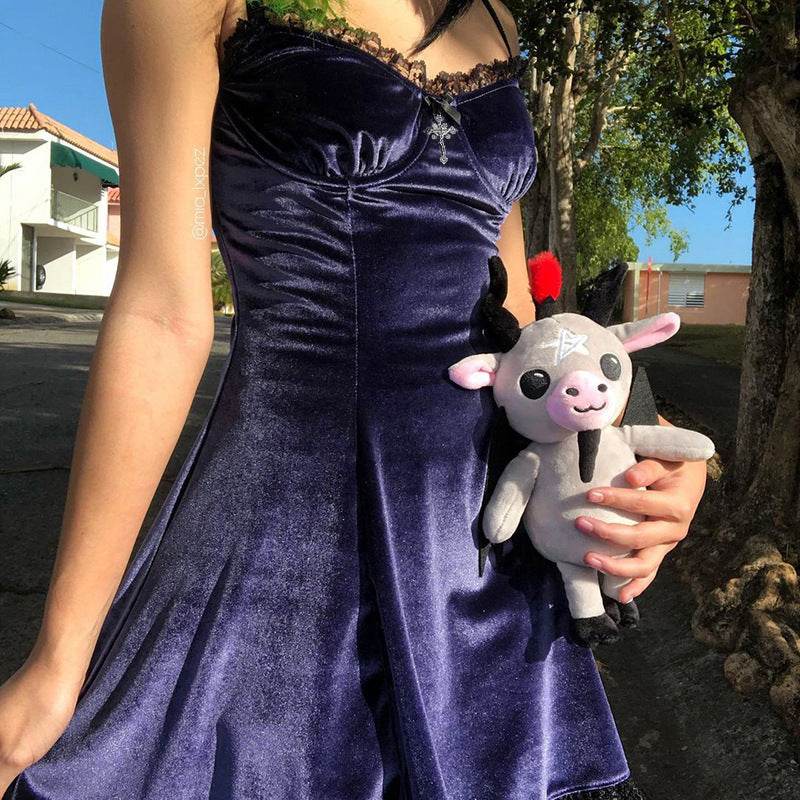Spring And Summer Sexy Princess Lace Dress With Chest Strap - Velora