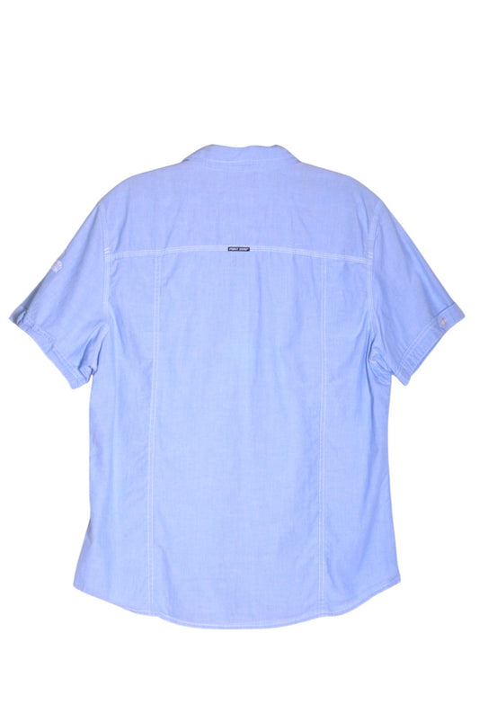 POINT ZERO Men Button Down Tops Regular fit in Blue - L - Velora