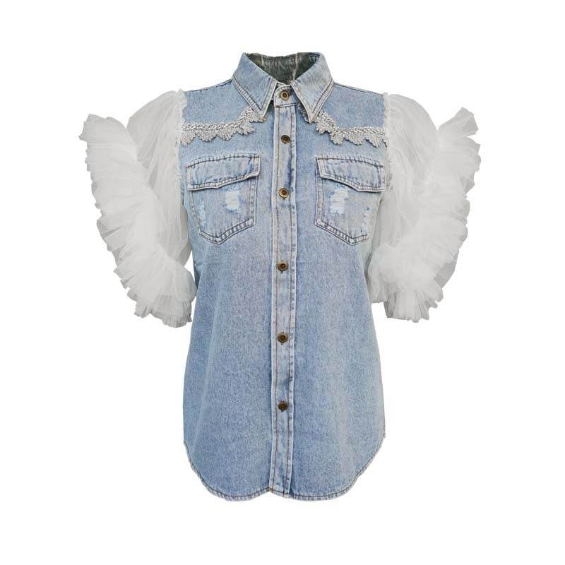 Denim Jacket Women Casual Sleeveless Lapel Style