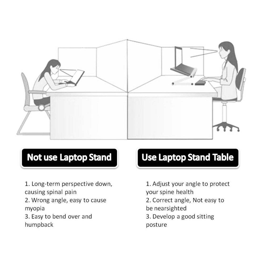 Foldable Laptop Stand Ergonomic Desk Tablet Holder - Velora