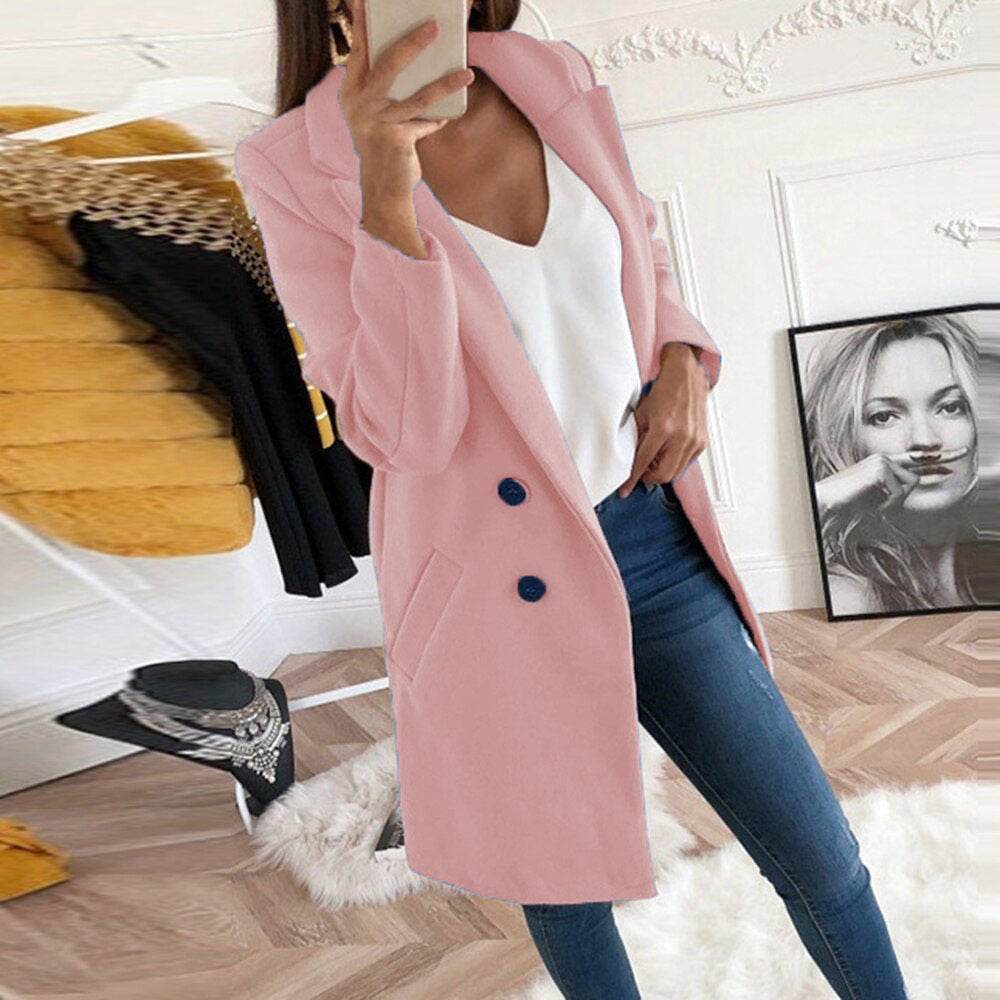 Medium Long Wool Coat - Velora