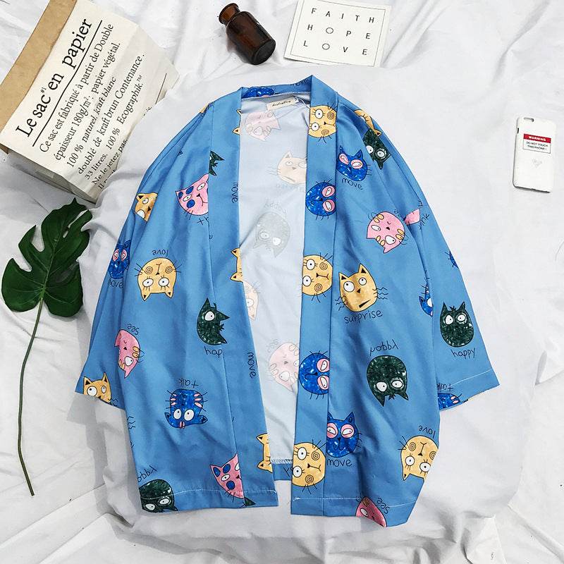Chinese style seven-point sleeve robe cloak - Velora