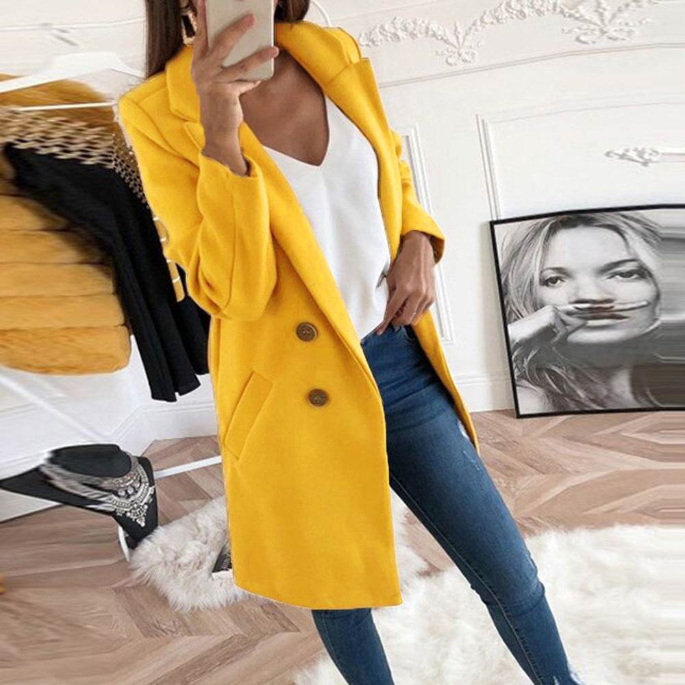 Medium Long Wool Coat - Velora