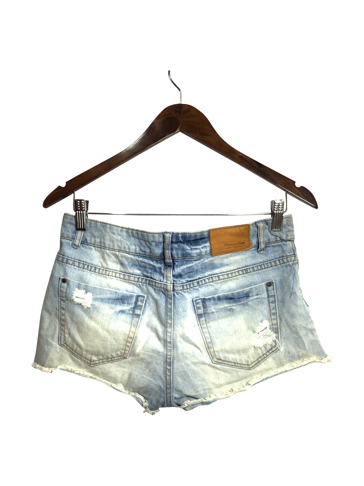 ZARA Women Denim Shorts Regular fit in Blue - 4 - Velora