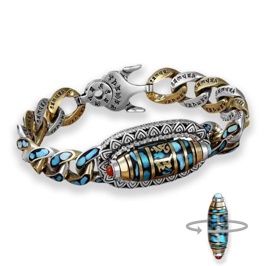 Fashion Jewelry New Men's Bracelet Personality Retro Transfer Rotating Nine Eye Pearl Bracelets High-end Gift - Velora