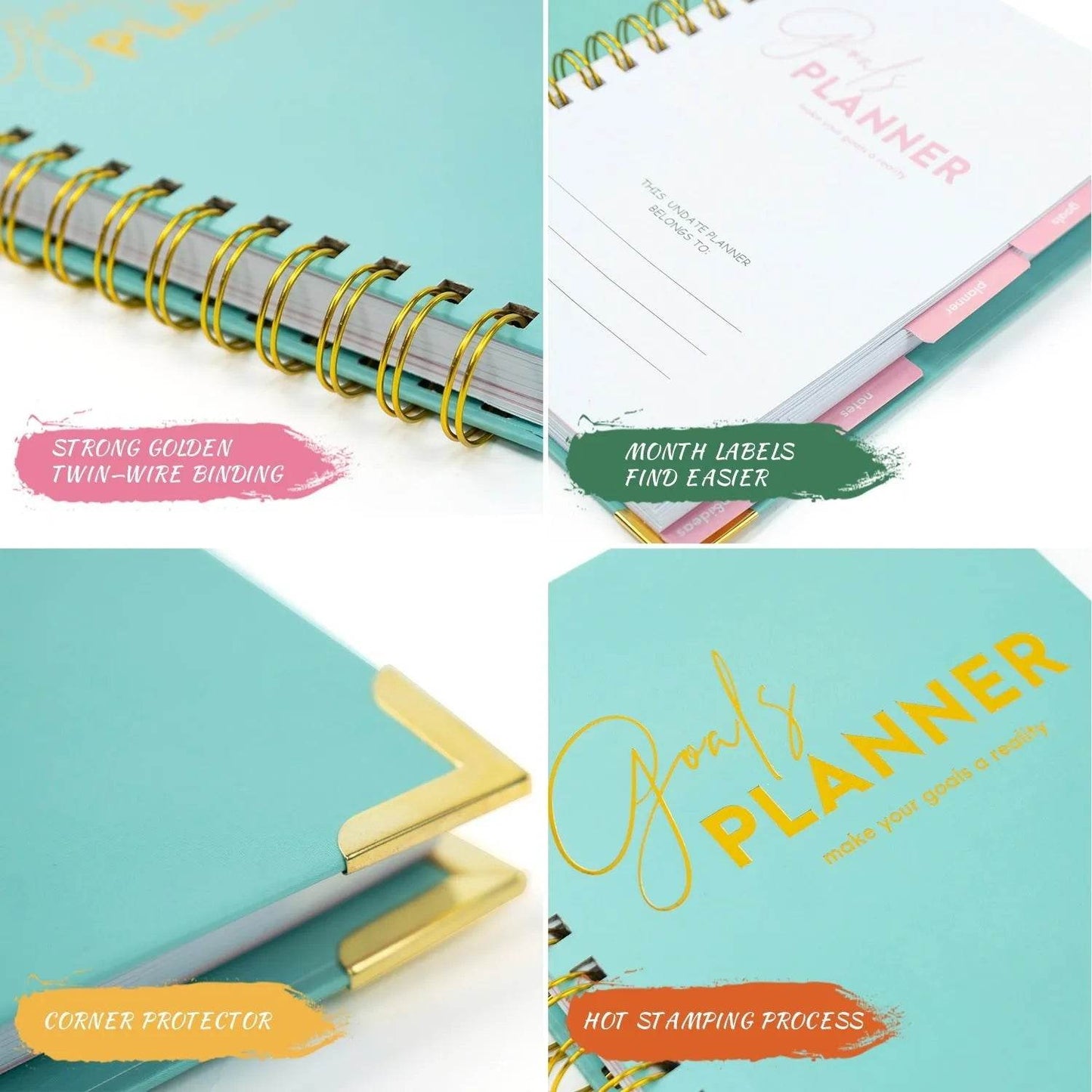Target Planner Monthly Planning Schedule Notebook Journal - Velora