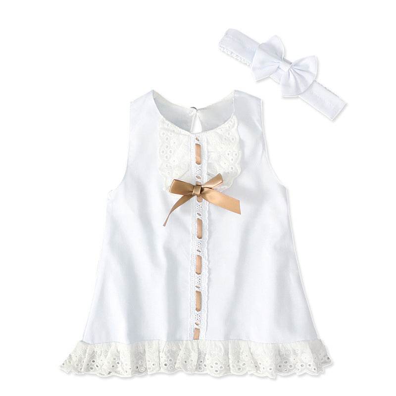 Girls baby sleeveless bow skirt - Velora